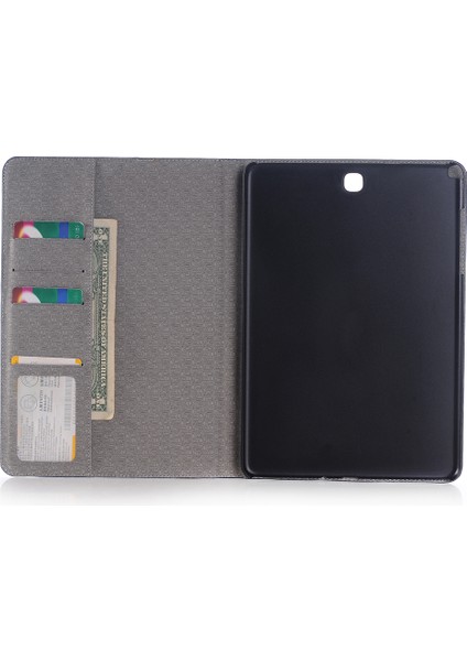 Keten Cilt Akıllı Deri Çevirin Samsung Galaxy Tab S2 9.7 T810 T815 Tablet Kılıfı (Yurt Dışından)