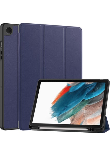 Samsung Galaxy Tab A9 Üç Katlı Standı Deri Kalem Yuvası Tablet Kılıfı (Yurt Dışından)