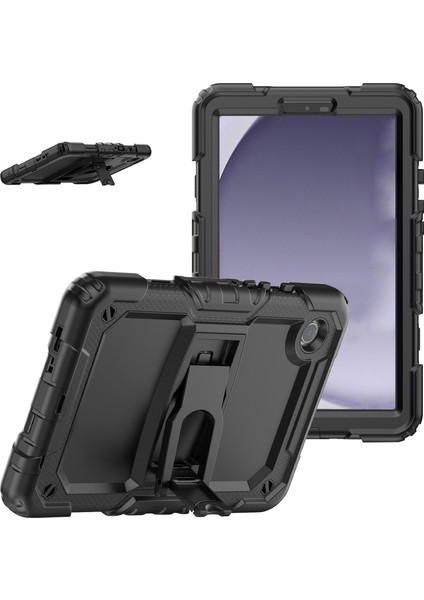 Samsung Galaxy Tab A9 (SM X110 X115) Kick Stand Omuz Askılı Tablet Kılıfı (Yurt Dışından)