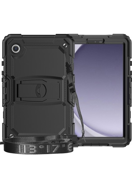 Samsung Galaxy Tab A9 (SM X110 X115) Kick Stand Omuz Askılı Tablet Kılıfı (Yurt Dışından)