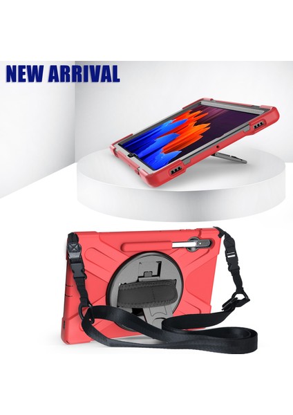 Samsung Galaxy Tab S7 S8 T970 X800 S7 Fe T730 S9 X810 S9 FE X610 Kickstand Pc Silikon Omuz Askılı Tablet Kılıfı (Yurt Dışından) indirimleri