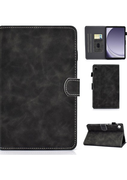 Samsung Galaxy Tab A9 Pu Deri Kart Yuvası Kalem Tutucu Standı Tablet Kılıfı (Yurt Dışından)