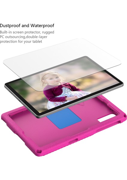Samsung Galaxy Tab A9 Kartal Desenli Döner Kavrama Kolu Omuz Askılı Tablet Kılıfı (Yurt Dışından)