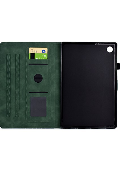 Samsung Galaxy Tab A9 Deri Kart Tutucu Tablet Kılıfı (Yurt Dışından)