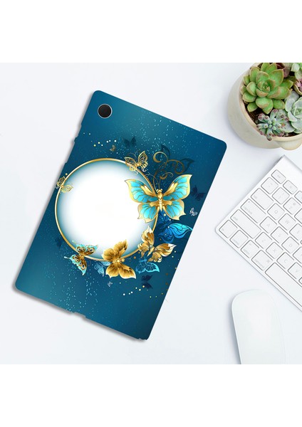 Samsung Galaxy Tab A8 10.5 (2021) Tpu Desen Baskı İnce Koruyucu Ay Tablet Kılıfı (Yurt Dışından) modelleri