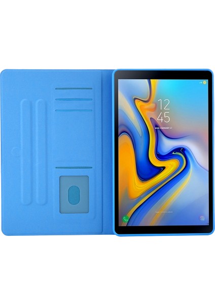 Samsung Galaxy Tab A7 10.4 (2020 2022) SM T500 SM T505 ÇIÇEK Desen Baskı Kart Yuvaları Deri Standlı Tablet Kılıfı (Yurt Dışından)