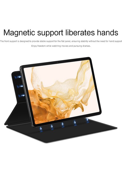Samsung Galaxy Tab S8 Manyetik Eklenti Pu Deri Pc Standı Otomatik Uyku uyandırma Tablet Kılıfı (Yurt Dışından) fırsatları