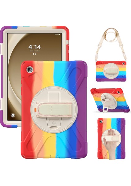 Samsung Galaxy Tab A9 Pc Silikon El Bandı Omuz Askısı Tablet Kılıfı (Yurt Dışından)