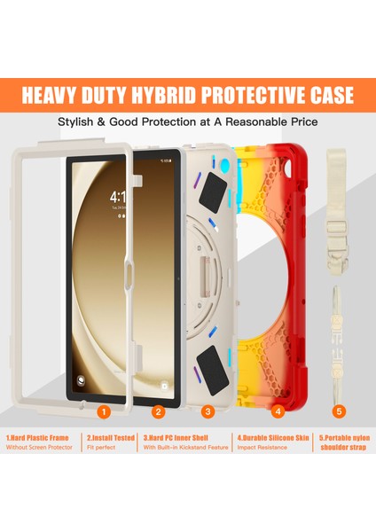 Samsung Galaxy Tab A9 Pc Silikon El Bandı Omuz Askısı Tablet Kılıfı (Yurt Dışından) fırsatları