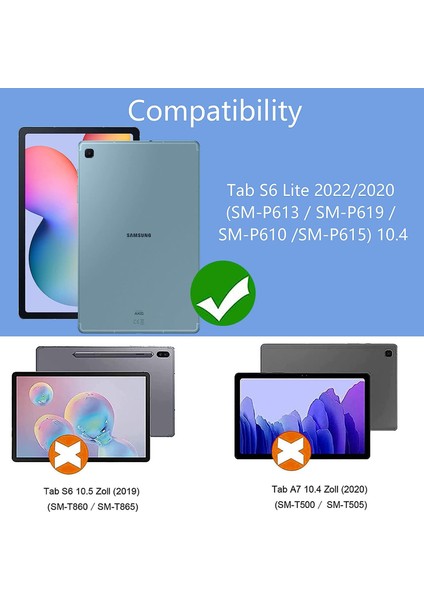 Samsung Galaxy Tab S6 Lite (2024 2022 (2020) Esnek Tpu Tablet Kılıfı (Yurt Dışından)