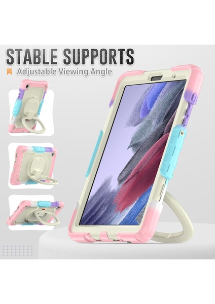 Samsung Galaxy Tab A7 Lite 8.7 Inç Pc Silikon Koruyucu Anti Drop 360 Derece Dönen Bej kamuflaj Tablet Kılıfı (Yurt Dışından) indirimleri