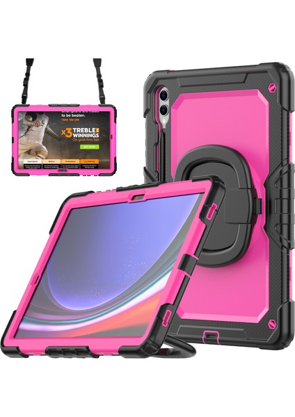 Samsung Galaxy Tab S9 SM X810 X816B X818U Pc Silikon El Kavrama Tekme Standı Omuz Askısı Tablet Kılıfı (Yurt Dışından)