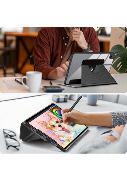 Samsung Galaxy Tab A8 10.5 (2021) SM X200 SM X205 Deri Akrilik Tpu Otomatik Uyandırma uyku Tablet Kılıfı (Yurt Dışından)