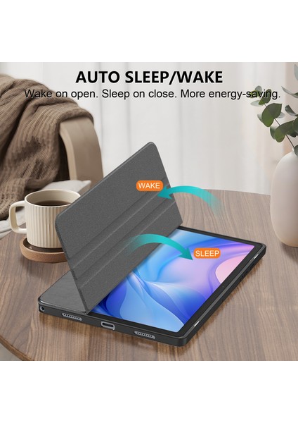 Samsung Galaxy Tab A8 10.5 (2021) SM X200 SM X205 Deri Akrilik Tpu Otomatik Uyandırma uyku Tablet Kılıfı (Yurt Dışından)