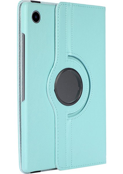 Samsung Galaxy Tab A8 10.5 (2021 2022) 360 Derece Dönen Stand Litchi Doku Otomatik Uyandırma uyku Premium Pu Deri Tablet Kılıfı (Yurt Dışından)