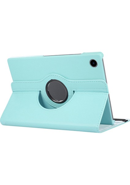 Samsung Galaxy Tab A8 10.5 (2021 2022) 360 Derece Dönen Stand Litchi Doku Otomatik Uyandırma uyku Premium Pu Deri Tablet Kılıfı (Yurt Dışından)