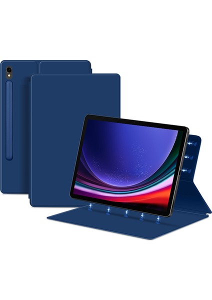 Samsung Galaxy Tab S9 Manyetik Pu Deri Standı Tablet Kılıfı (Yurt Dışından)