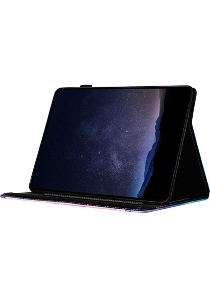 Samsung Galaxy Tab A8 10.5 (2021) X200 X205 (2022) Deri Business Folio Mermer Baskı Tablet Kılıfı (Yurt Dışından)