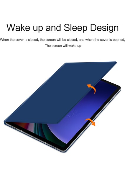 Samsung Galaxy Tab S9 Manyetik Pu Deri Standı Tablet Kılıfı (Yurt Dışından)