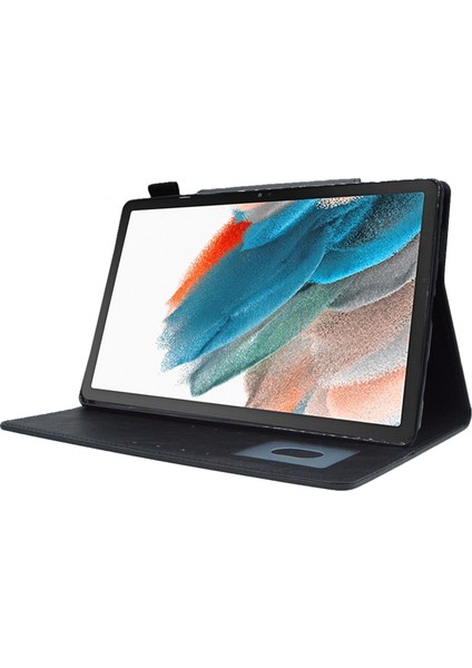 Samsung Galaxy Tab A8 10.5 (2021) X200 X205 (2022) Standı Pu Deri Cüzdan İnce Tablet Kılıfı (Yurt Dışından)