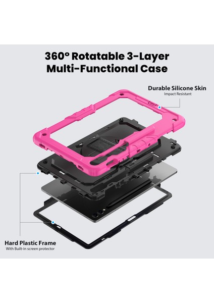 Samsung Galaxy Tab S9 FE SM X610 SM X616B Pc Silikon Pet Ekran Koruyucu Kickstand Tablet Kılıfı (Yurt Dışından) modelleri