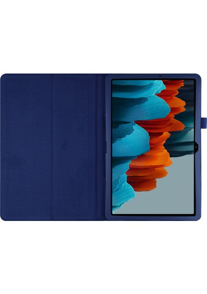 Litchi Deri Deri Standlı Samsung Galaxy Tab S7 T870 T875 S8 Tablet Kılıfı (Yurt Dışından)