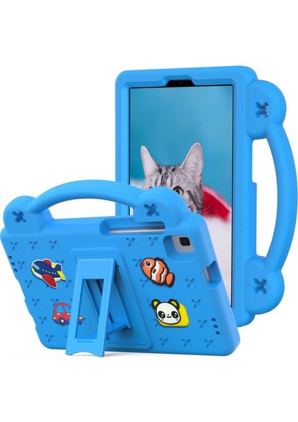 Samsung Galaxy Tab A7 Lite 8.7 Inç Düşme Önleyici Koruyucu Eva Kickstand Gökyüzü Taşınabilir Tablet Kılıfı (Yurt Dışından)