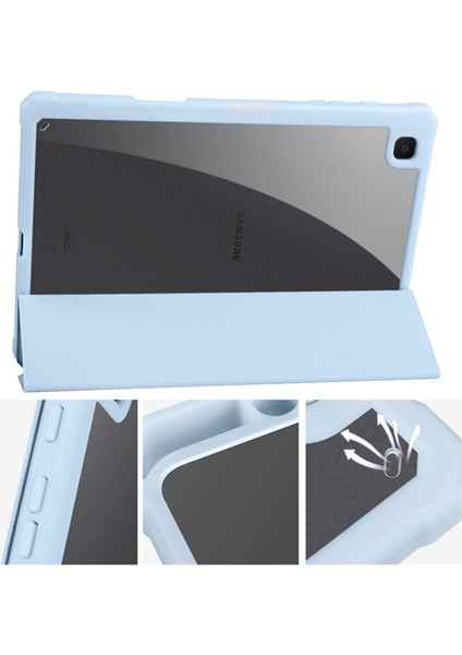 Samsung Galaxy Tab S6 Lite (2024 2022 (2020) Pu Deri Üç Katlı Stand Şeffaf Arka Tablet Kılıfı (Yurt Dışından)