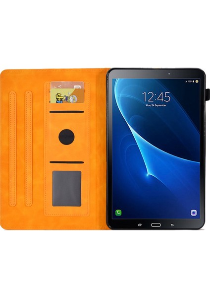 Samsung Galaxy Tab A 10.1 (T580 T585) Otomatik Uyandırma uyku Anti Düşme Kart Yuvaları standı Deri Tablet Kılıfı (Yurt Dışından)