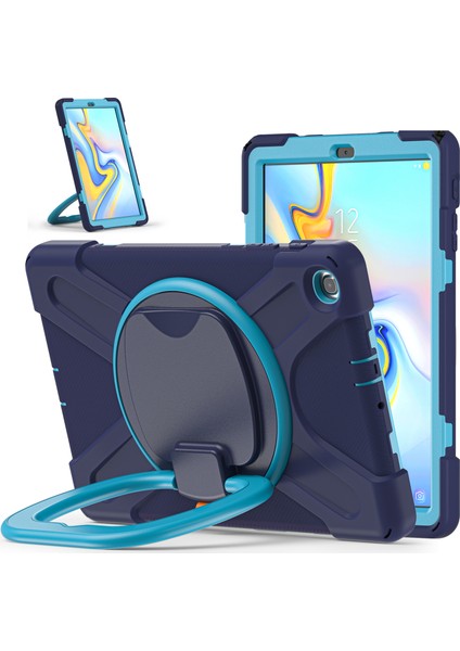 Samsung Galaxy Tab A 10.1 (2019) Pc Silikon 360 Derece Standı SM T510 (WI FI) SM T515 (Lte) gök Tablet Kılıfı (Yurt Dışından)