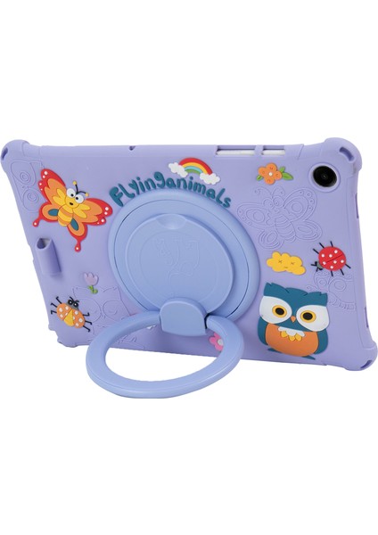 Samsung Galaxy Tab A9 Dönebilen Tekme Standı Sevimli Karikatür Silikon Kordon Tablet Kılıfı (Yurt Dışından) fiyatları