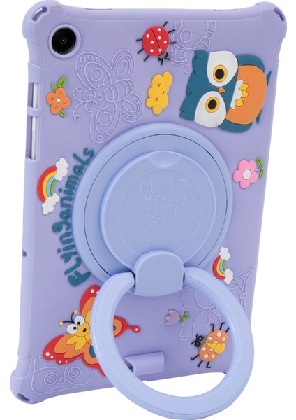 Samsung Galaxy Tab A9 Dönebilen Tekme Standı Sevimli Karikatür Silikon Kordon Tablet Kılıfı (Yurt Dışından) modelleri