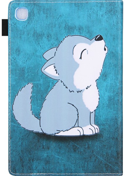 Desen Baskı Kart Tutucu Samsung Galaxy Tab A8 10.5 (2021) SM X200 X205 A8 10.5 (2022) SEVIMLI Kurt Tablet Kılıfı (Yurt Dışından) fırsatları