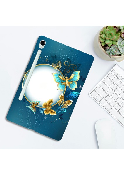 Samsung Galaxy Tab S9 Fe tab S9 Tpu Desen Baskı İnce Koruyucu Ay Tablet Kılıfı (Yurt Dışından)