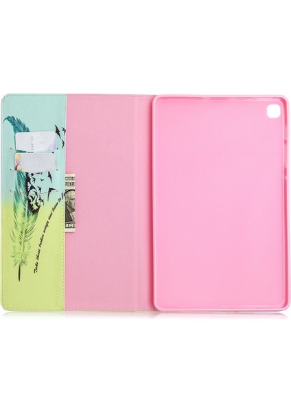 Samsung Galaxy Tab S6 Lite (2020) P610 P615 (2022 2024) TÜY Kuşlar Desen Baskı Çevirmeli Deri Cüzdan Tablet Kılıfı (Yurt Dışından)