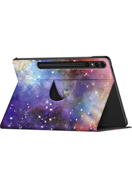 Samsung Galaxy Tab S9 SM X810 (Wi Fi) SM X816B (5g Global) SM X818U (5g Us) Pu Deri Desen Baskı Standı Galaxy Döner Tablet Kılıfı (Yurt Dışından)