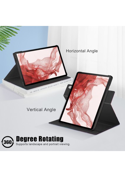 Samsung Galaxy Tab S9 SM X810 (Wi Fi) SM X816B (5g Global) SM X818U (5g Us) Pu Deri Desen Baskı Standı Galaxy Döner Tablet Kılıfı (Yurt Dışından)