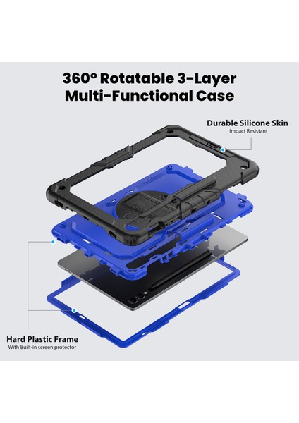 Samsung Galaxy Tab S9 FE SM X610 SM X616B Pc Silikon Pet Ekran Koruyucu Kickstand Tablet Kılıfı (Yurt Dışından) modelleri