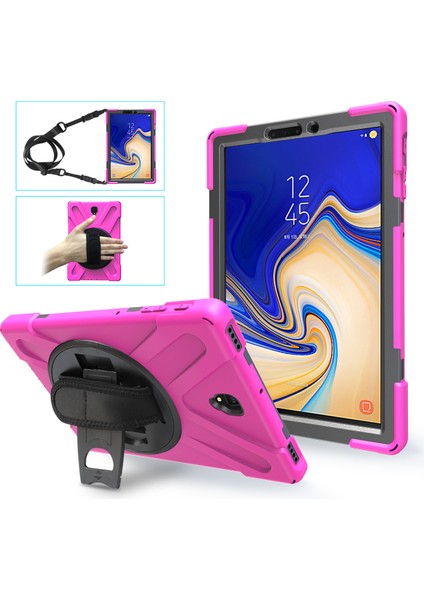 Samsung Galaxy Tab S4 10.5 T830 T835 X Shape Pc Tpu Combokick Omuz Askılı Standı Tablet Kılıfı (Yurt Dışından)