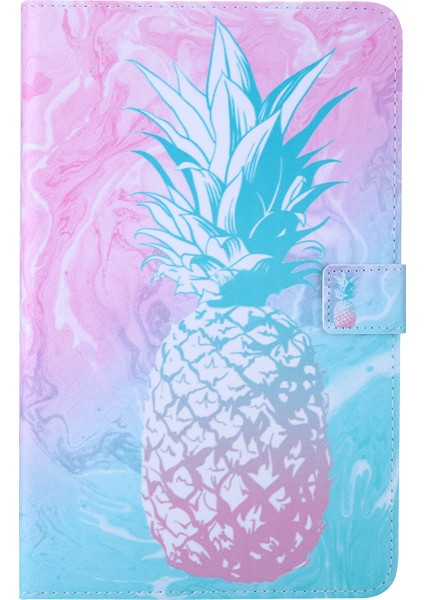 Desen Baskı Standı Deri Samsung Galaxy Tab S5E SM T720 SM T725 Ananas Tablet Kılıfı (Yurt Dışından)
