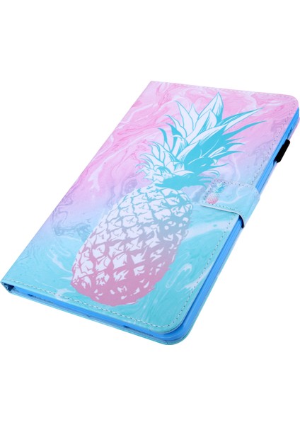 Desen Baskı Standı Deri Samsung Galaxy Tab S5E SM T720 SM T725 Ananas Tablet Kılıfı (Yurt Dışından)
