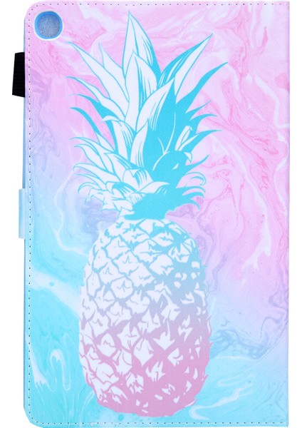 Desen Baskı Standı Deri Samsung Galaxy Tab S5E SM T720 SM T725 Ananas Tablet Kılıfı (Yurt Dışından)