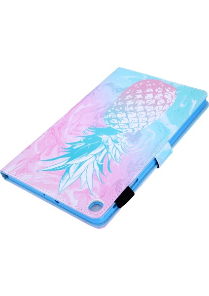 Desen Baskı Standı Deri Samsung Galaxy Tab S5E SM T720 SM T725 Ananas Tablet Kılıfı (Yurt Dışından)