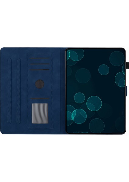 Samsung Galaxy Tab A8 10.5 (2021) X200 X205 (2022) Kart Tutucu Hindistan Cevizi Ağacı Baskılı Deri Tablet Kılıfı (Yurt Dışından)
