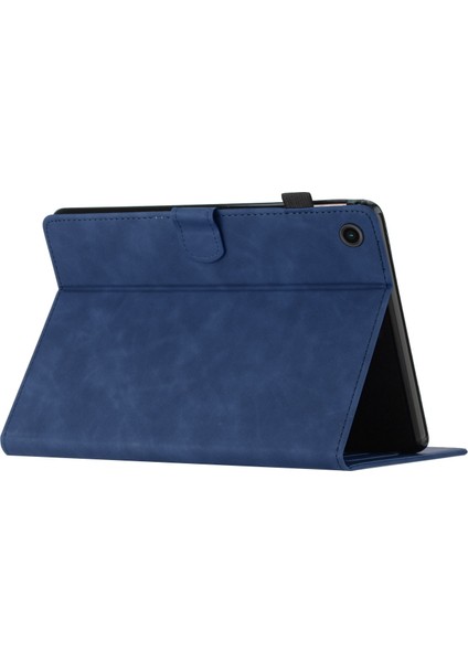 Samsung Galaxy Tab A8 10.5 (2021) X200 X205 (2022) Kart Tutucu Hindistan Cevizi Ağacı Baskılı Deri Tablet Kılıfı (Yurt Dışından)