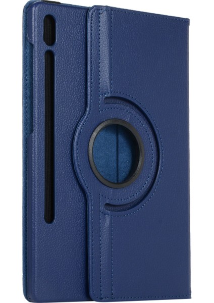 Samsung Galaxy Tab S7 s8 Döner Standlı Litchi Deri Deri Tablet Kılıfı (Yurt Dışından)