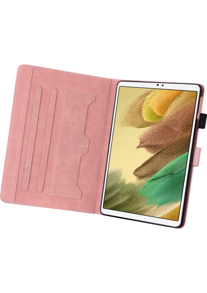 Samsung Galaxy Tab A7 Lite 8.7 Inç Deri Kart Yuvaları Tablet Kılıfı (Yurt Dışından)