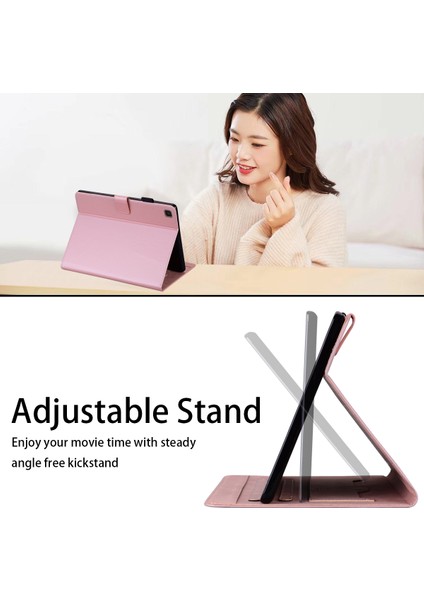 Samsung Galaxy Tab A7 Lite 8.7 Inç Deri Kart Yuvaları Tablet Kılıfı (Yurt Dışından)