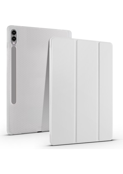 Samsung Galaxy Tab S9 Pu Şeffaf Tpu Arka Kalem Yuvası Tablet Kılıfı (Yurt Dışından)