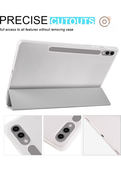 Samsung Galaxy Tab S9 Pu Şeffaf Tpu Arka Kalem Yuvası Tablet Kılıfı (Yurt Dışından)